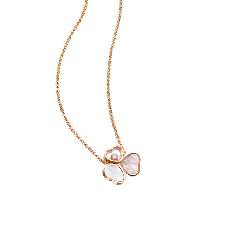 CHOPARD HAPPY WING NECKLACE MOP 1 DIAMOND
