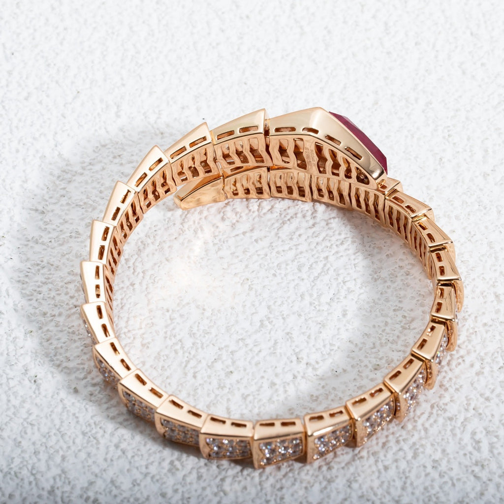 BVLGARI SERPENTI BRACELET 8MM ROSE GOLD DIAMOND