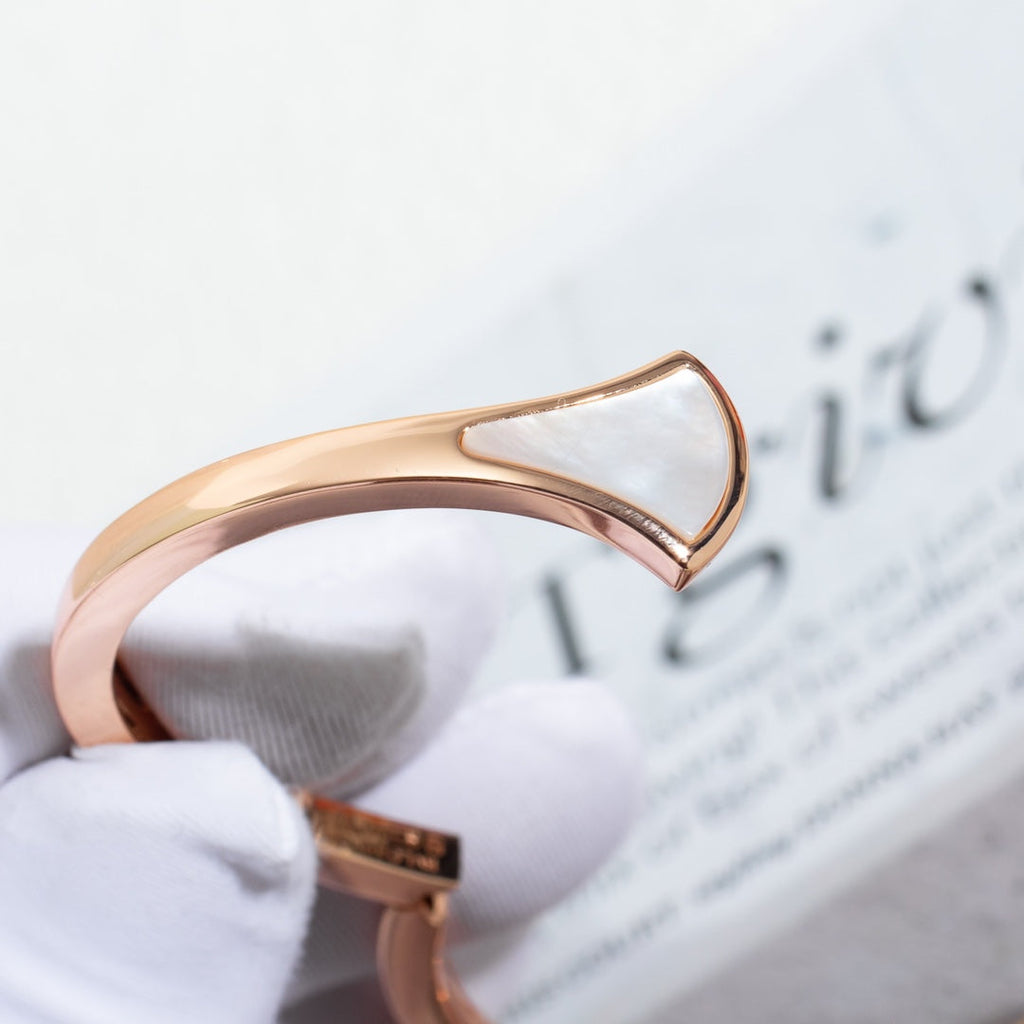 BVLGARI DREAM BRACELET OPEN PINK GOLD MOP
