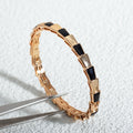 BVLGARI SERPENTI BRACELET PINK GOLD ONYX
