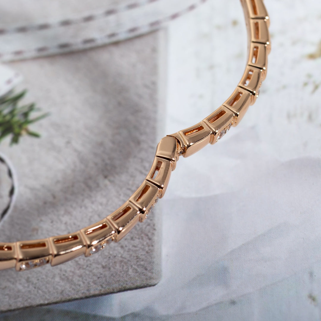 BVLGARI SERPENTI BRACELET PINK GOLD DIAMOND