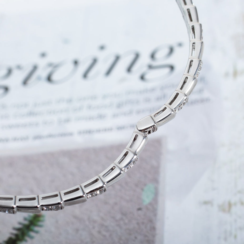 BVLGARI SERPENTI BRACELET SILVER DIAMOND