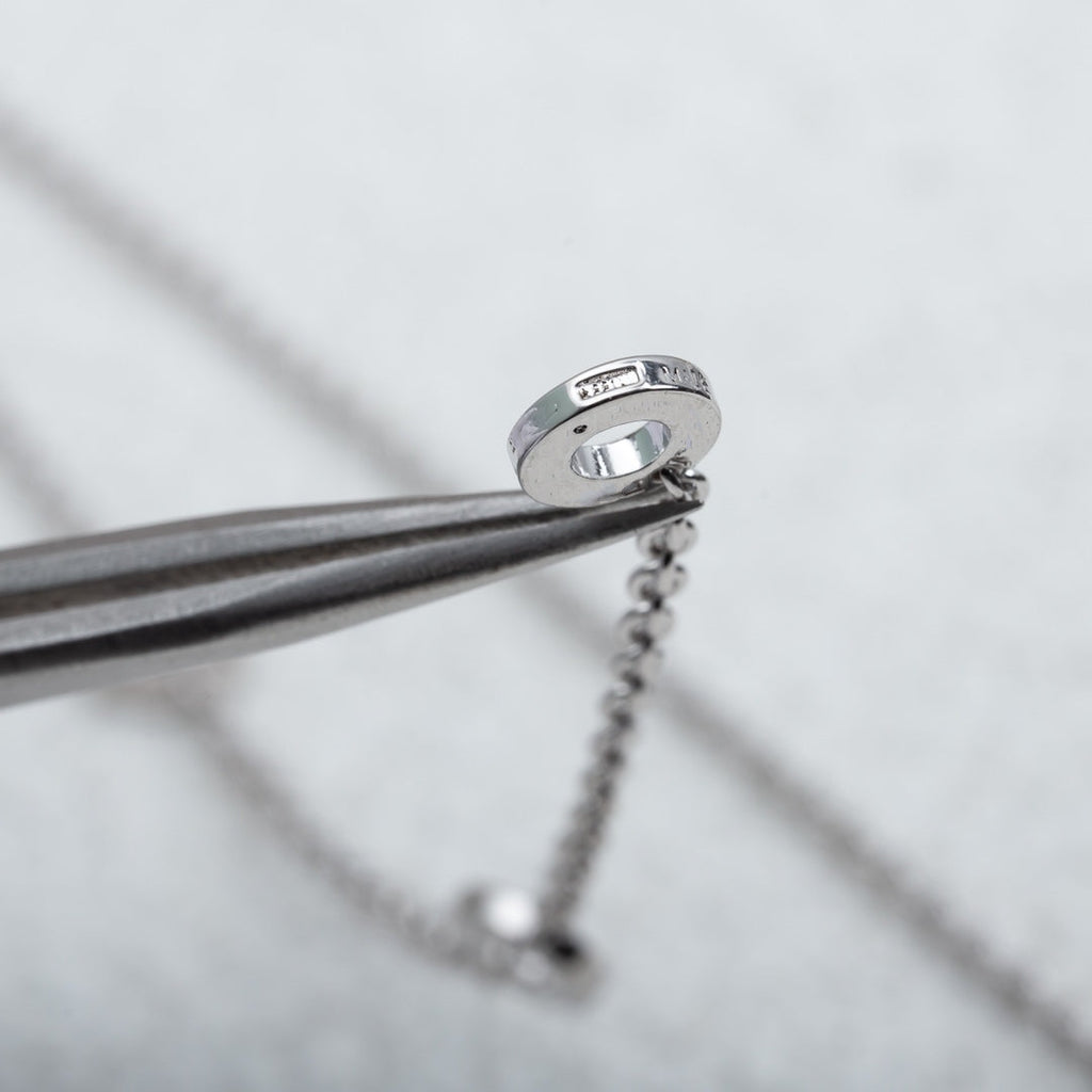 BVLGARI PARENTESI NECKLACE SILVER DIAMOND