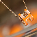 HERMES POP H PEDANT PINK GOLD