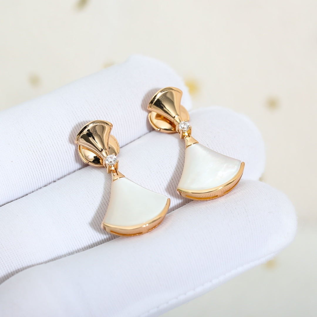 BVLGARI DREAM MOP PINK GOLD EARRINGS