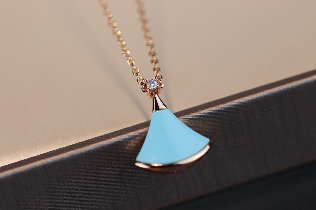 BVLGARI DREAM NECKLACE TURQUOISE PINK GOLD
