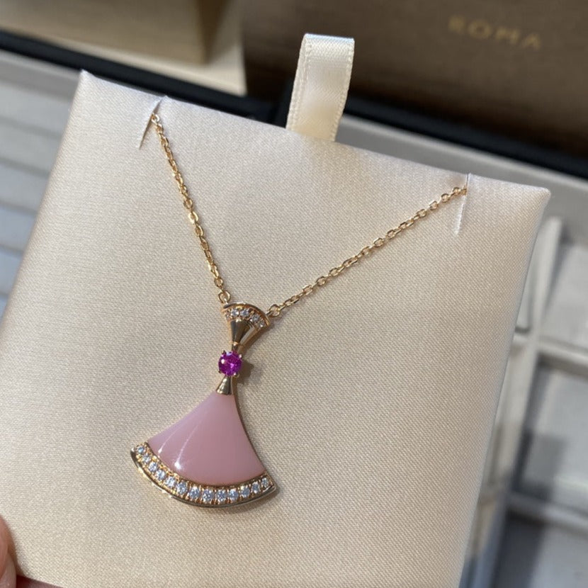 BVLGARI DREAM NECKLACE PINK OPAL