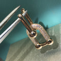 TIFFANY HARDWARE DROP EARRINGS DOUBLE LINK DIAMOND