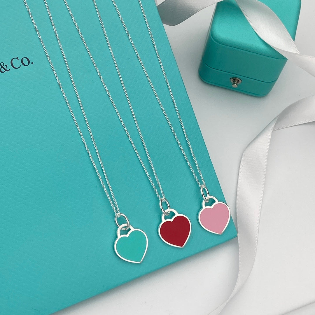 TIFFANY HEART PEDANT SILVER NECKLACE