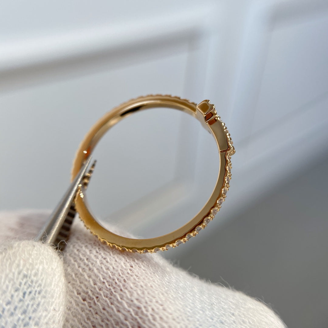 TIFFANY T RING DIAMOND PINK GOLD