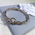 HERMES CHAINE BRACELET PINK GOLD
