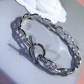 HERMES CHAINE BRACELET SILVER DIAMOND