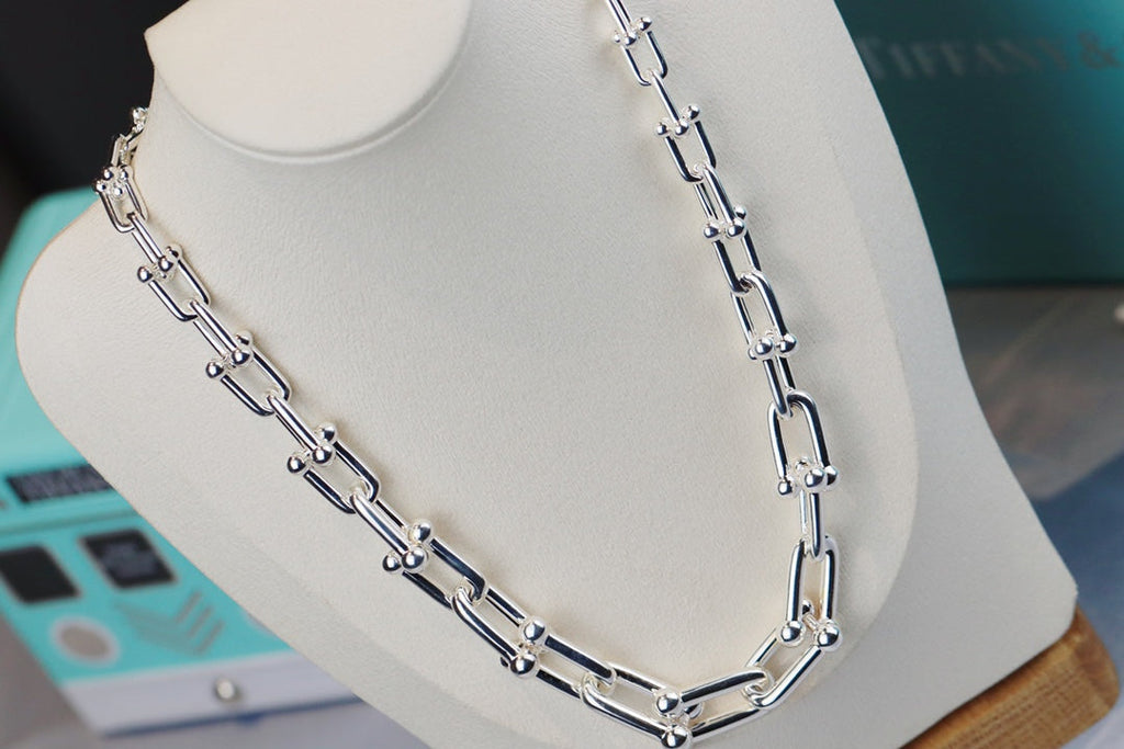 TIFFANY HARDWEAR LINK SILVER NECKLACE