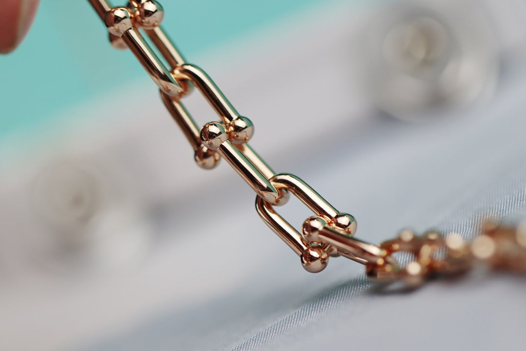 TIFFANY HARDWEAR LINK GOLD NECKLACE