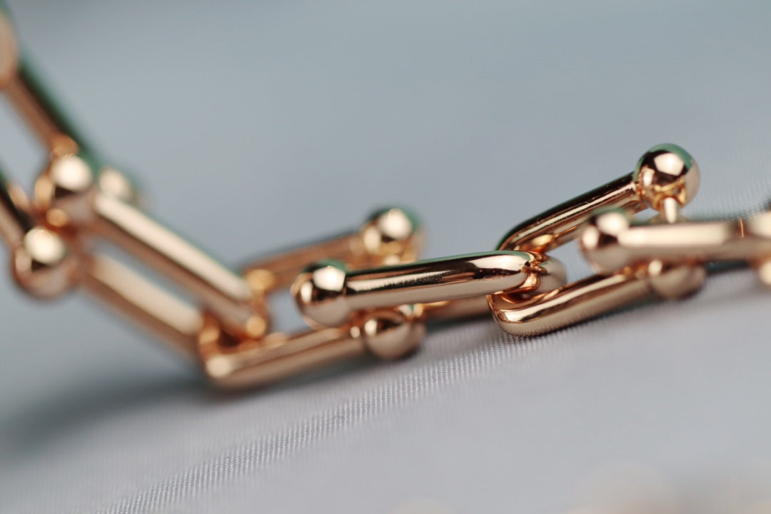TIFFANY HARDWEAR LINK GOLD NECKLACE