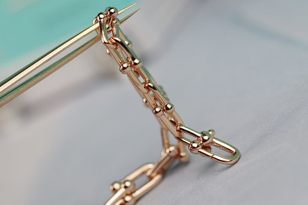 TIFFANY HARDWEAR LINK GOLD NECKLACE