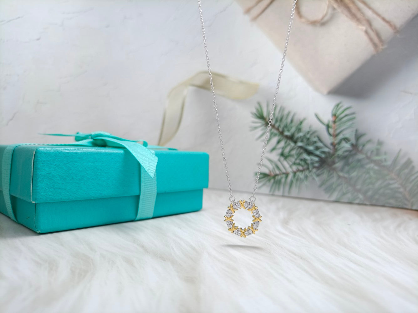 TIFFANY SIXTEEN STONE NECKLACE GOLD