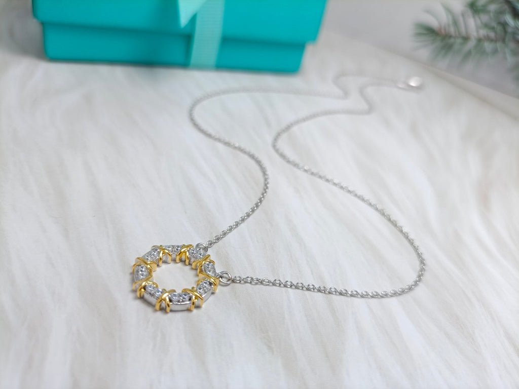 TIFFANY SIXTEEN STONE NECKLACE GOLD