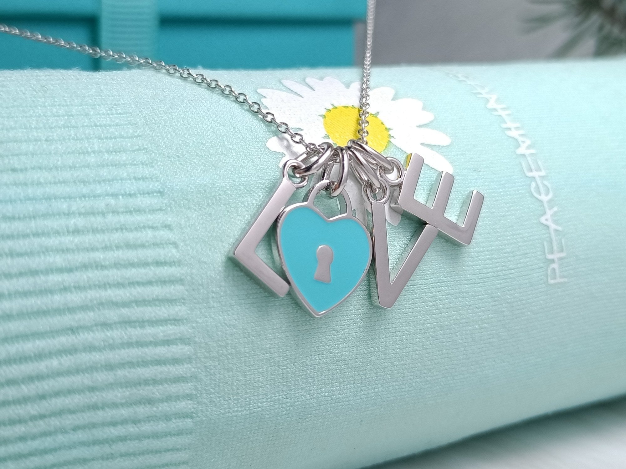 TIFFANY LOVE TEXT PEDANT NECKLACE