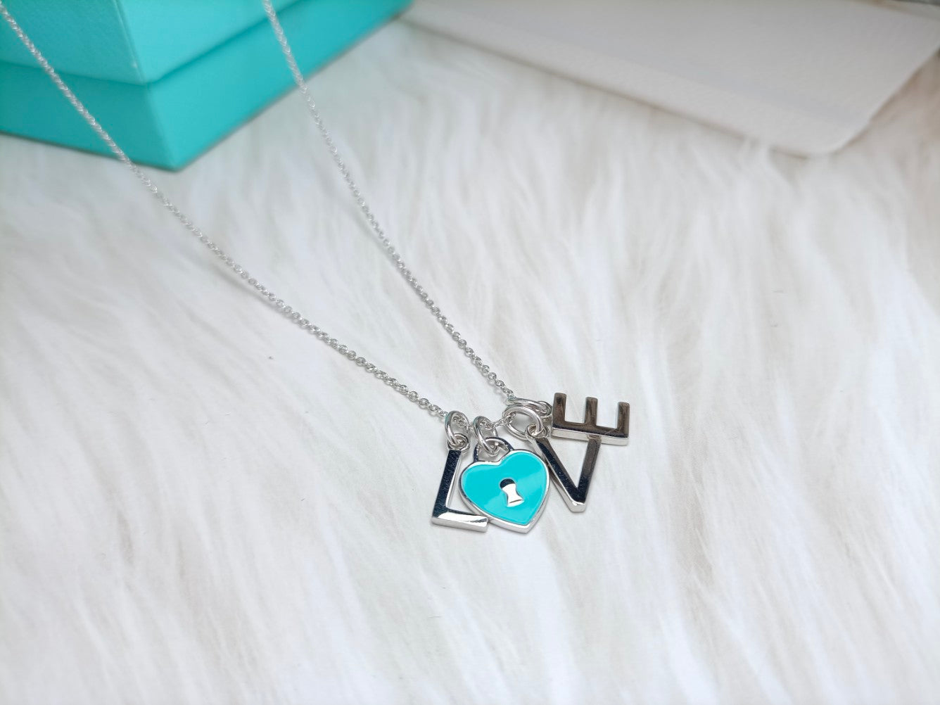 TIFFANY LOVE TEXT PEDANT NECKLACE