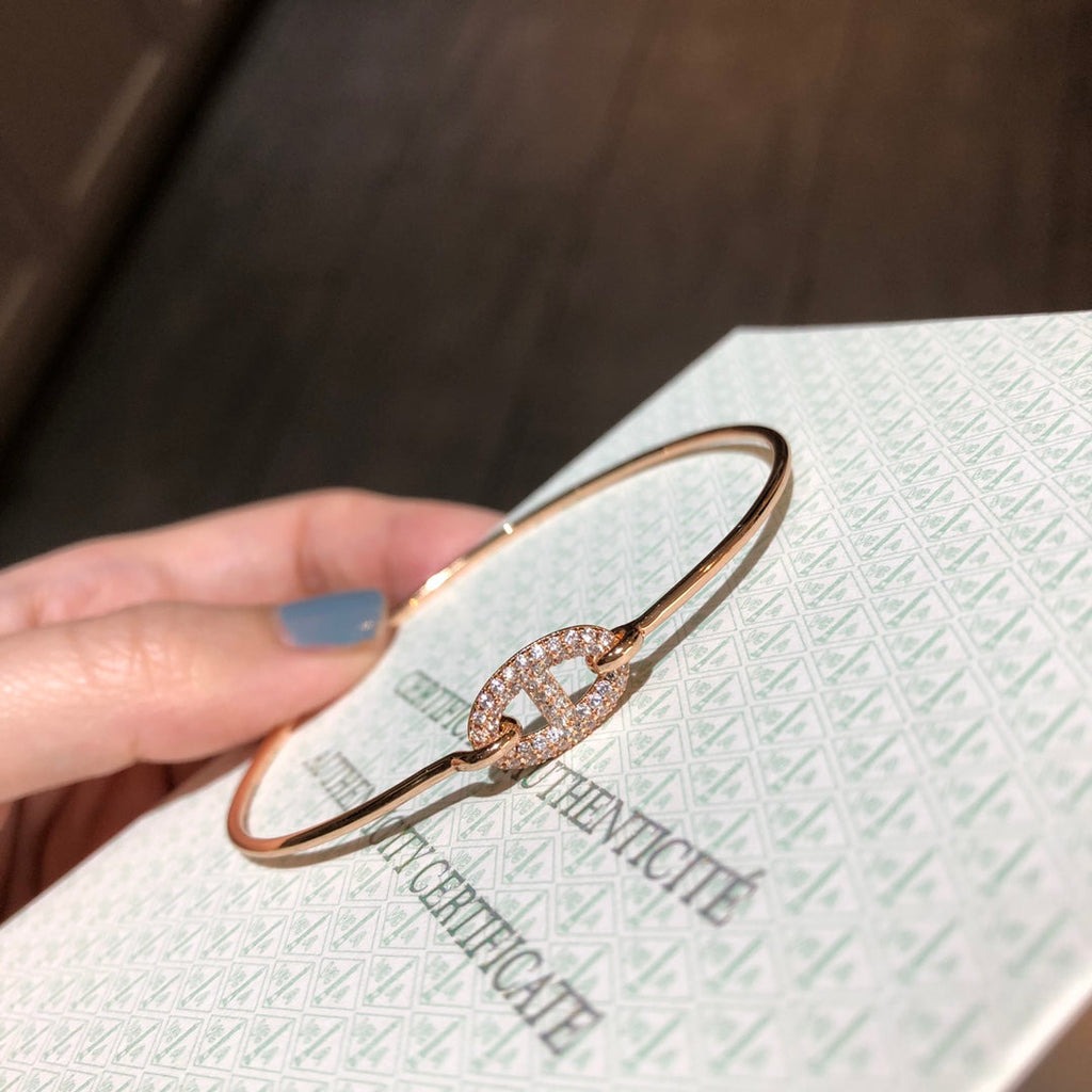 HERMES CHAINE BRACELET DIAMOND