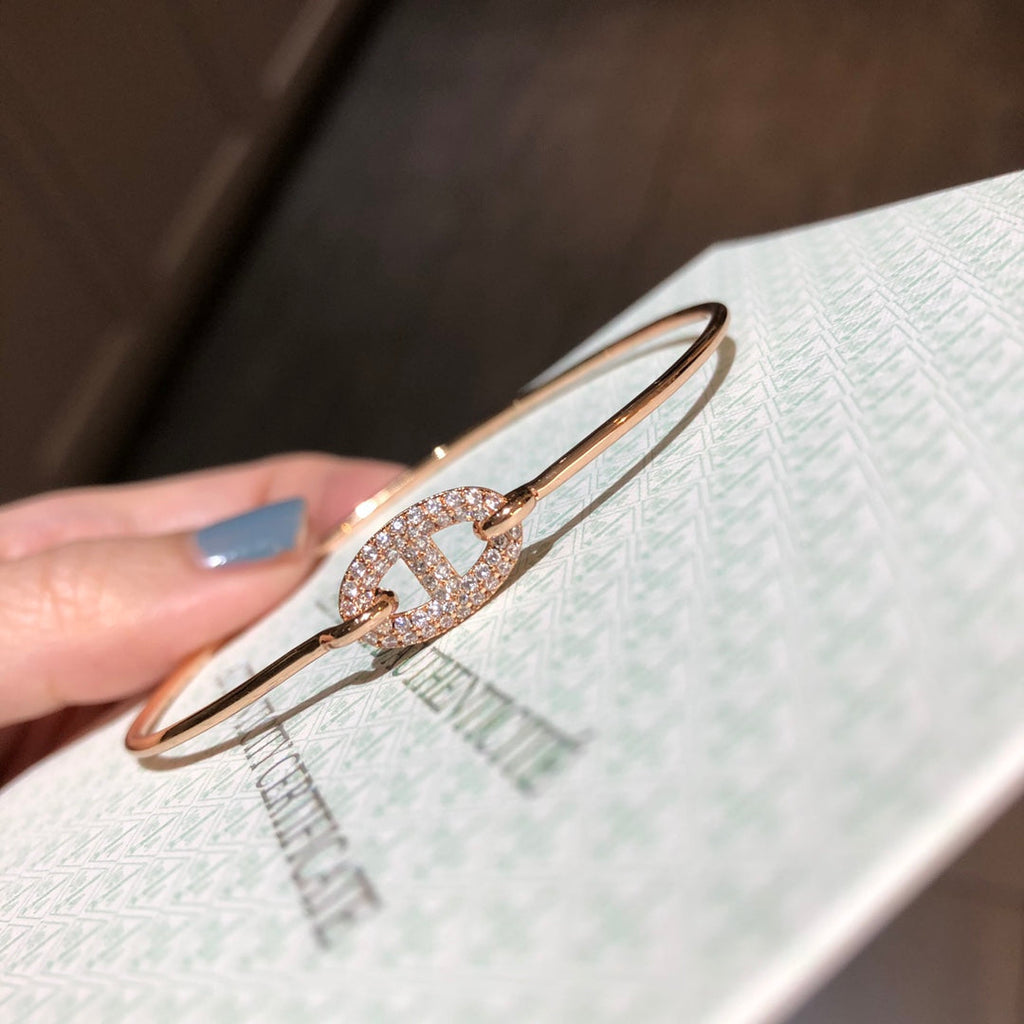 HERMES CHAINE BRACELET DIAMOND