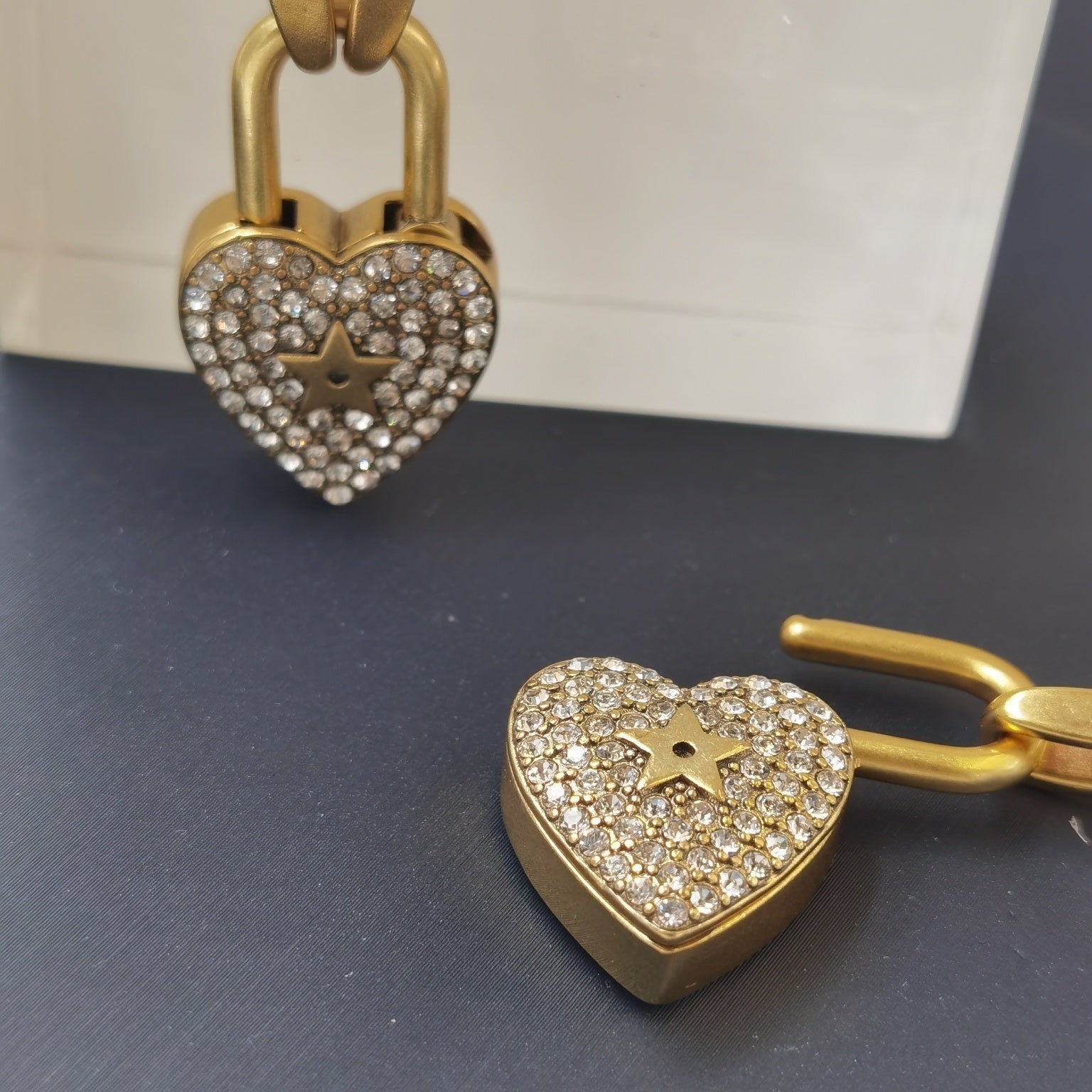 DIOR HEART PADLOCK NECKLACE