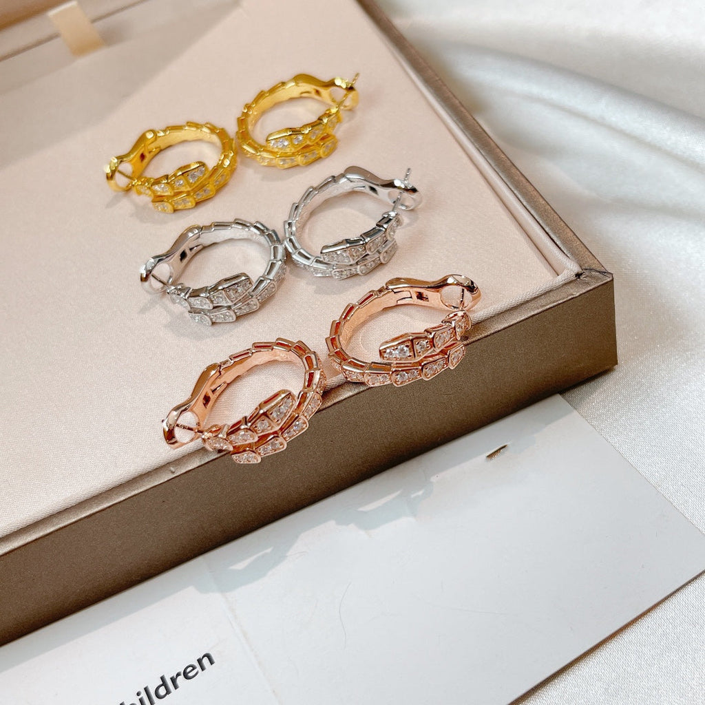 BVLGARI SERPENTI EARRINGS DIAMOND