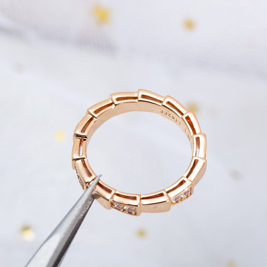 BVLGARI SERPENTI RING PINK GOLD 3MM