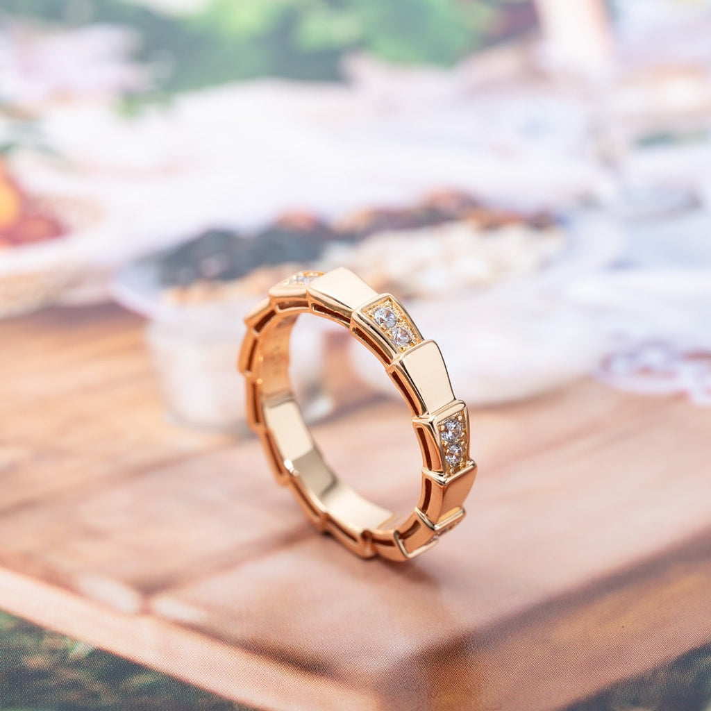 BVLGARI SERPENTI RING PINK GOLD 3MM