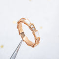 BVLGARI SERPENTI RING PINK GOLD DIAMOND MOP 3MM
