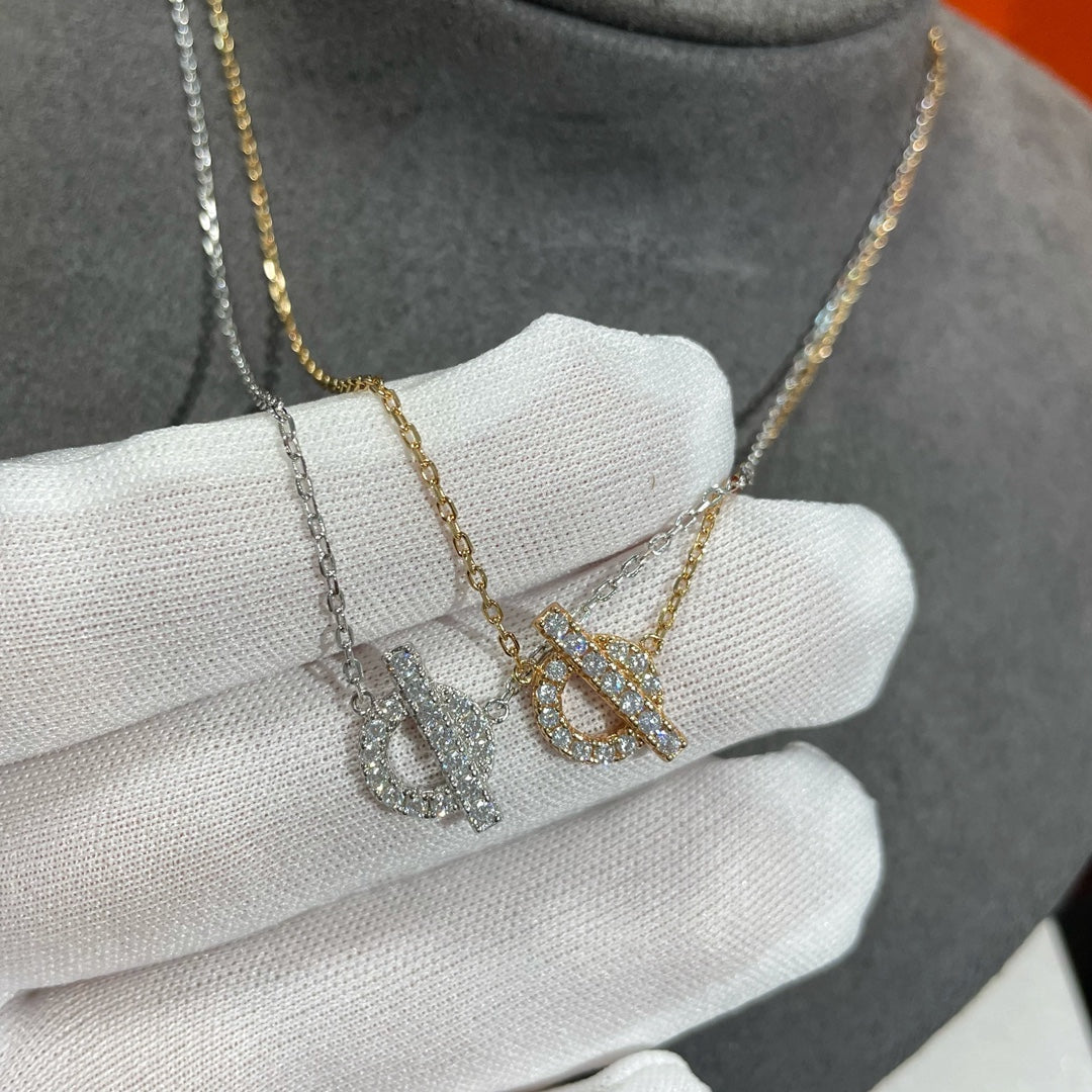 HERMES ECHAPEE NECKLACE DIAMOND