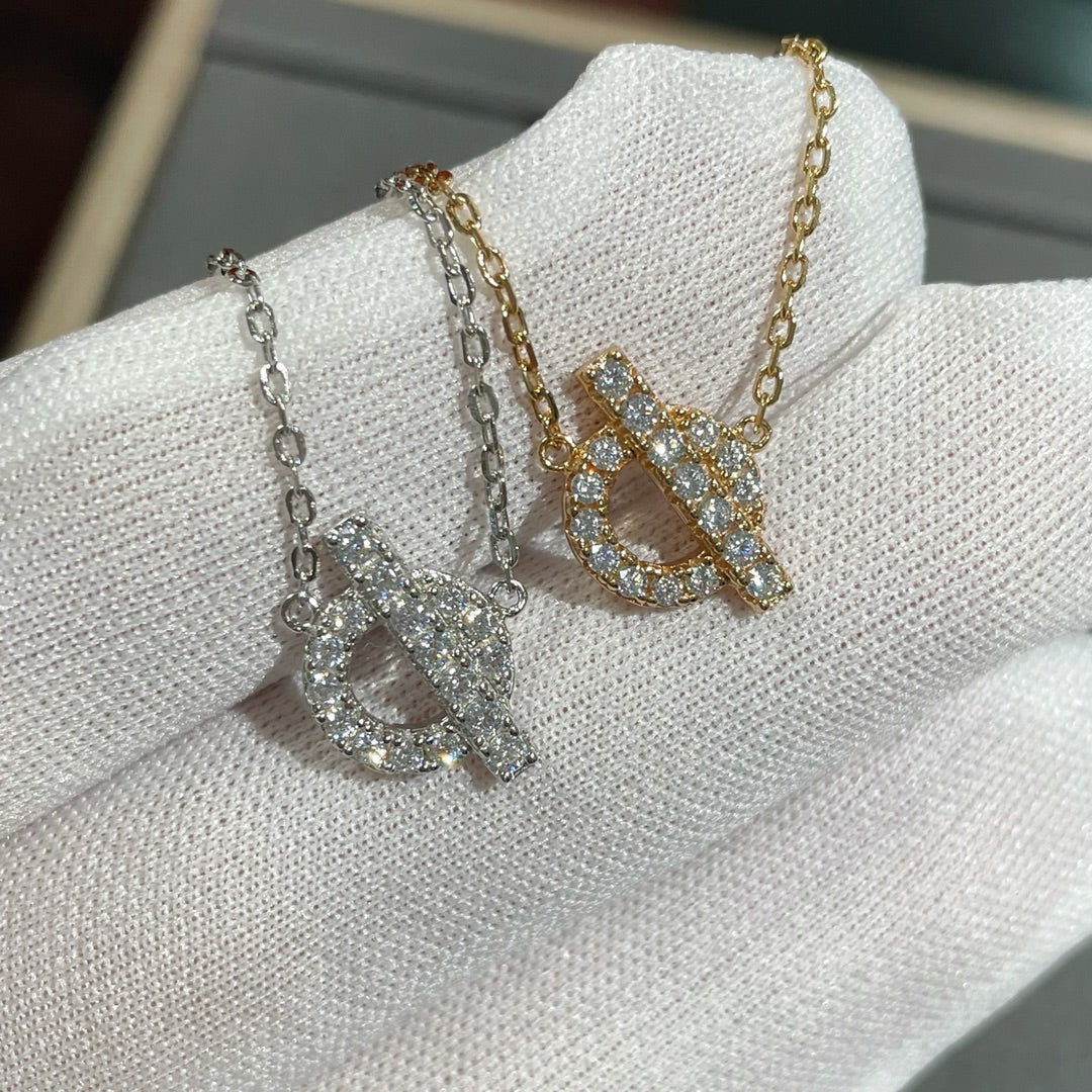 HERMES ECHAPEE NECKLACE DIAMOND