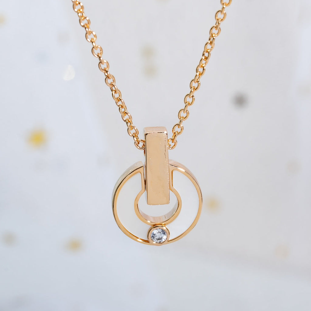 BVLGARI GARI NECKLACE PINK GOLD MOP