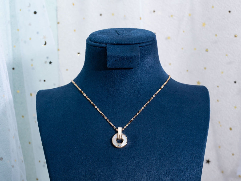 BVLGARI GARI NECKLACE PINK GOLD MOP