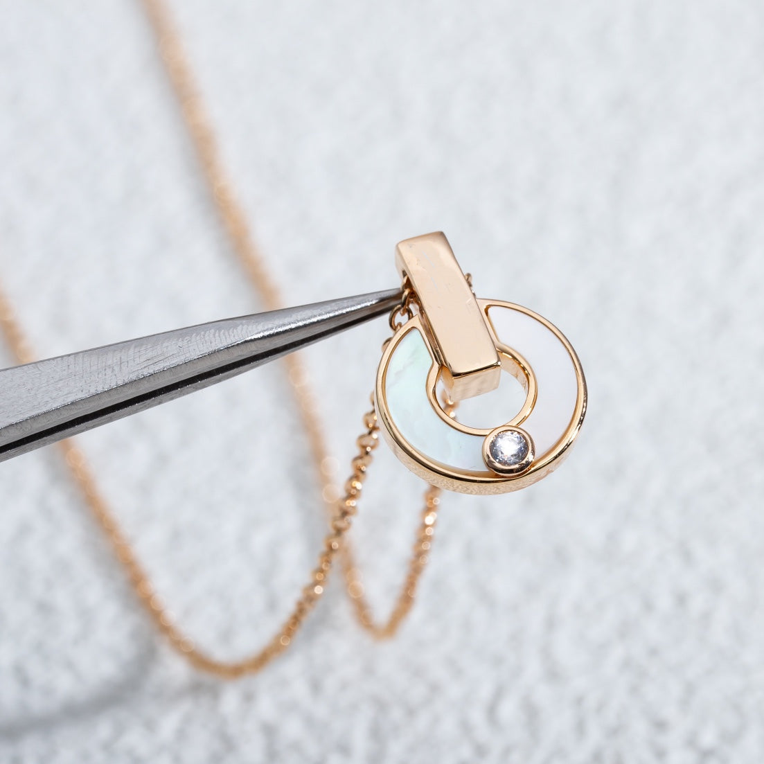 BVLGARI GARI NECKLACE PINK GOLD MOP