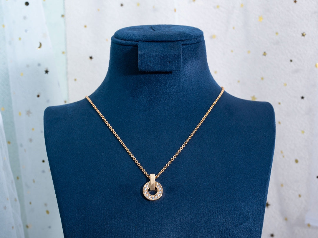 BVLGARI GARI NECKLACE PINK GOLD DIAMOND