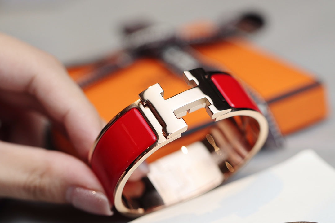 HERMES H BRACELET 18MM PINK GOLD