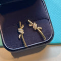 TIFFANY KNOT EARRINGS GOLD DIAMOND