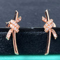 TIFFANY KNOT EARRINGS PINK GOLD DIAMOND