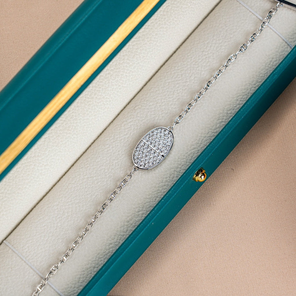 HERMES CHAINE VERSO DIAMOND BRACELET