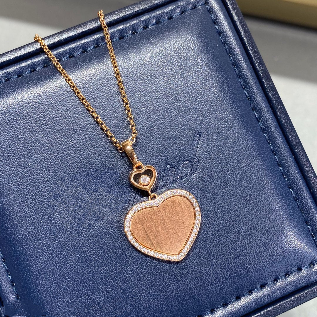 CHOPARD HAPPY HEART GOLD DIAMOND NECKLACE