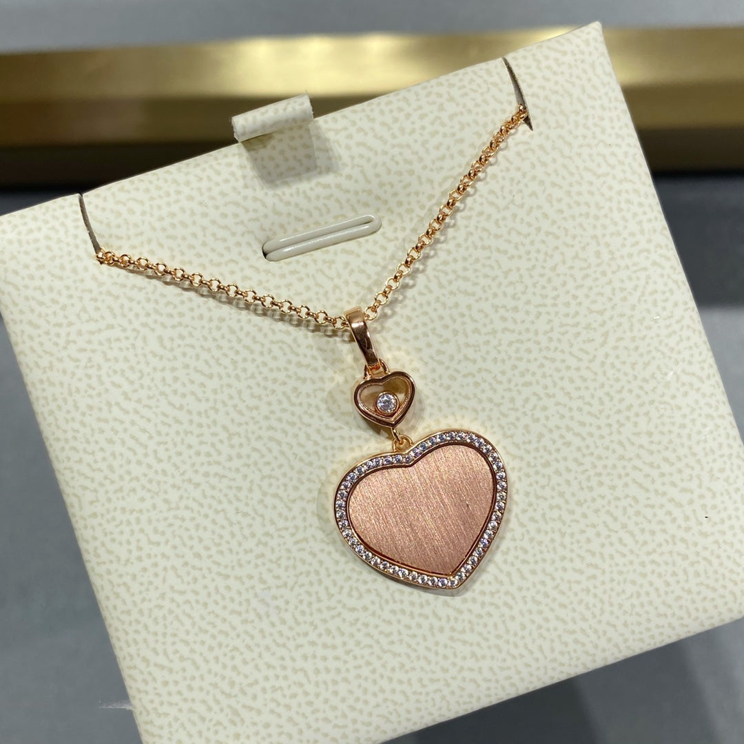 CHOPARD HAPPY HEART GOLD DIAMOND NECKLACE
