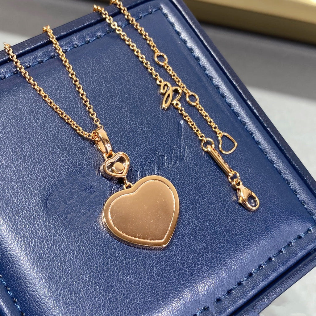 CHOPARD HAPPY HEART GOLD DIAMOND NECKLACE