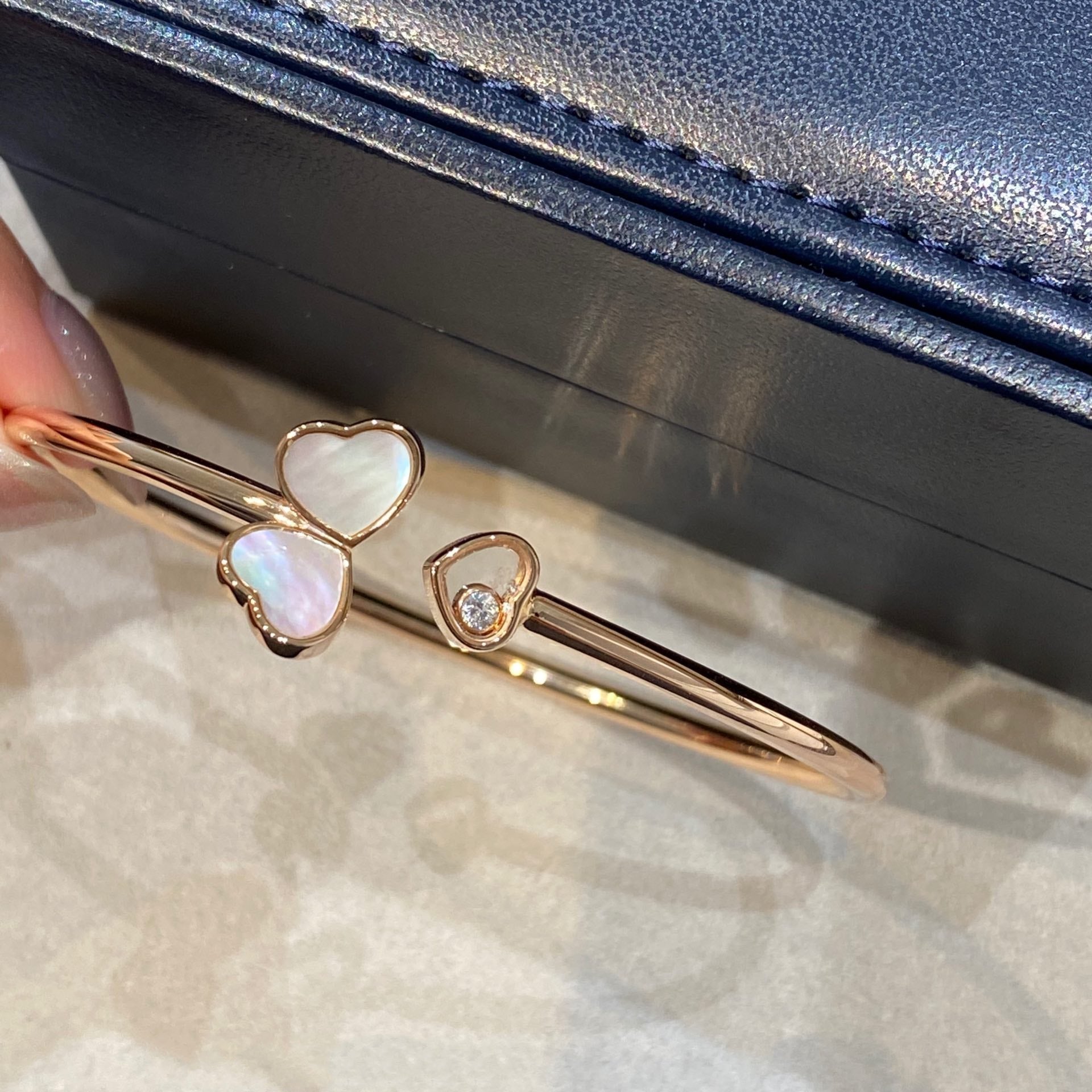 CHOPARD HAPPY HEART MOP PINK GOLD