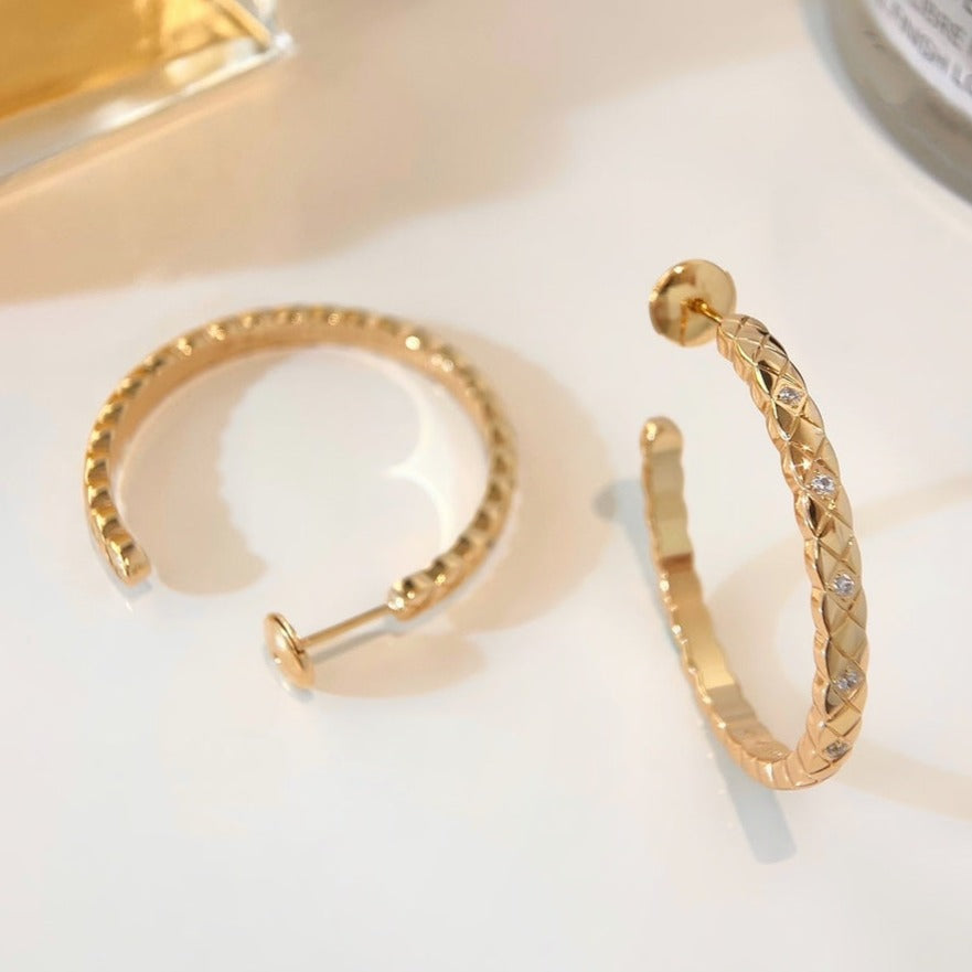 Chanel Crush Diamond Hoop Earrings