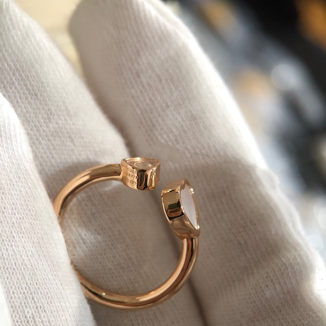 CHOPARD HAPPY HEART PINK GOLD RING
