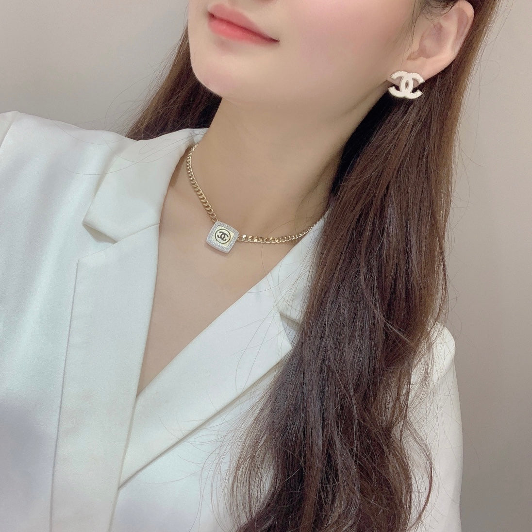 Chanel Double C Stud Earring