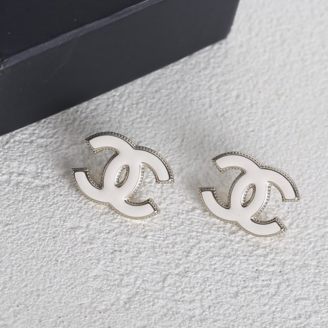 Chanel Double C Stud Earring