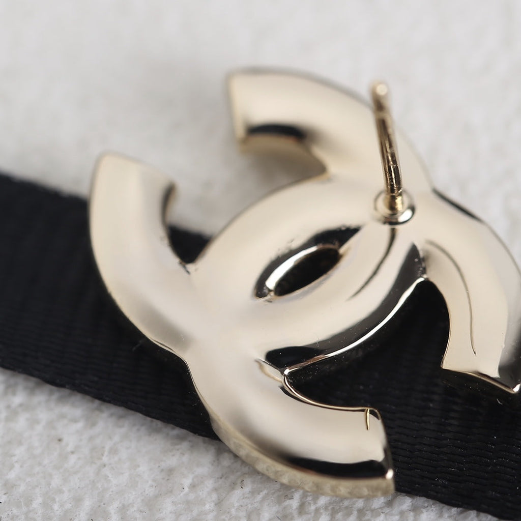 Chanel Double C Stud Earring